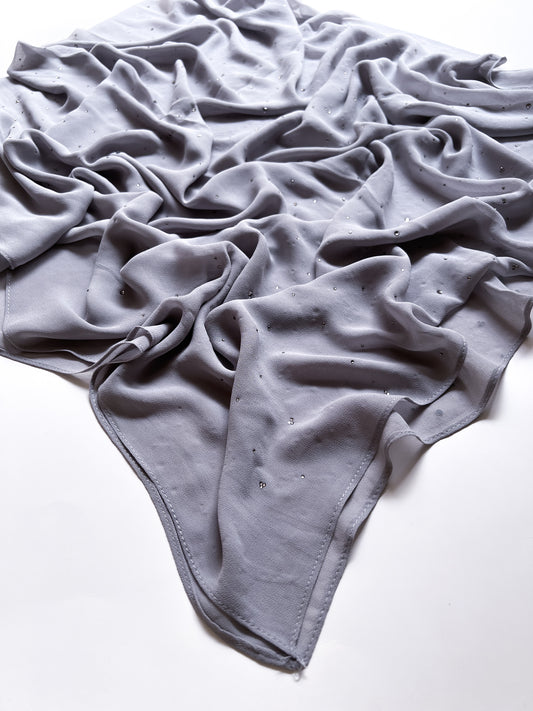 Chiffon Luxe Hijab - Grey