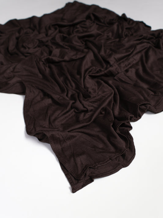 Plain Jersey Hijab - Dark Brown
