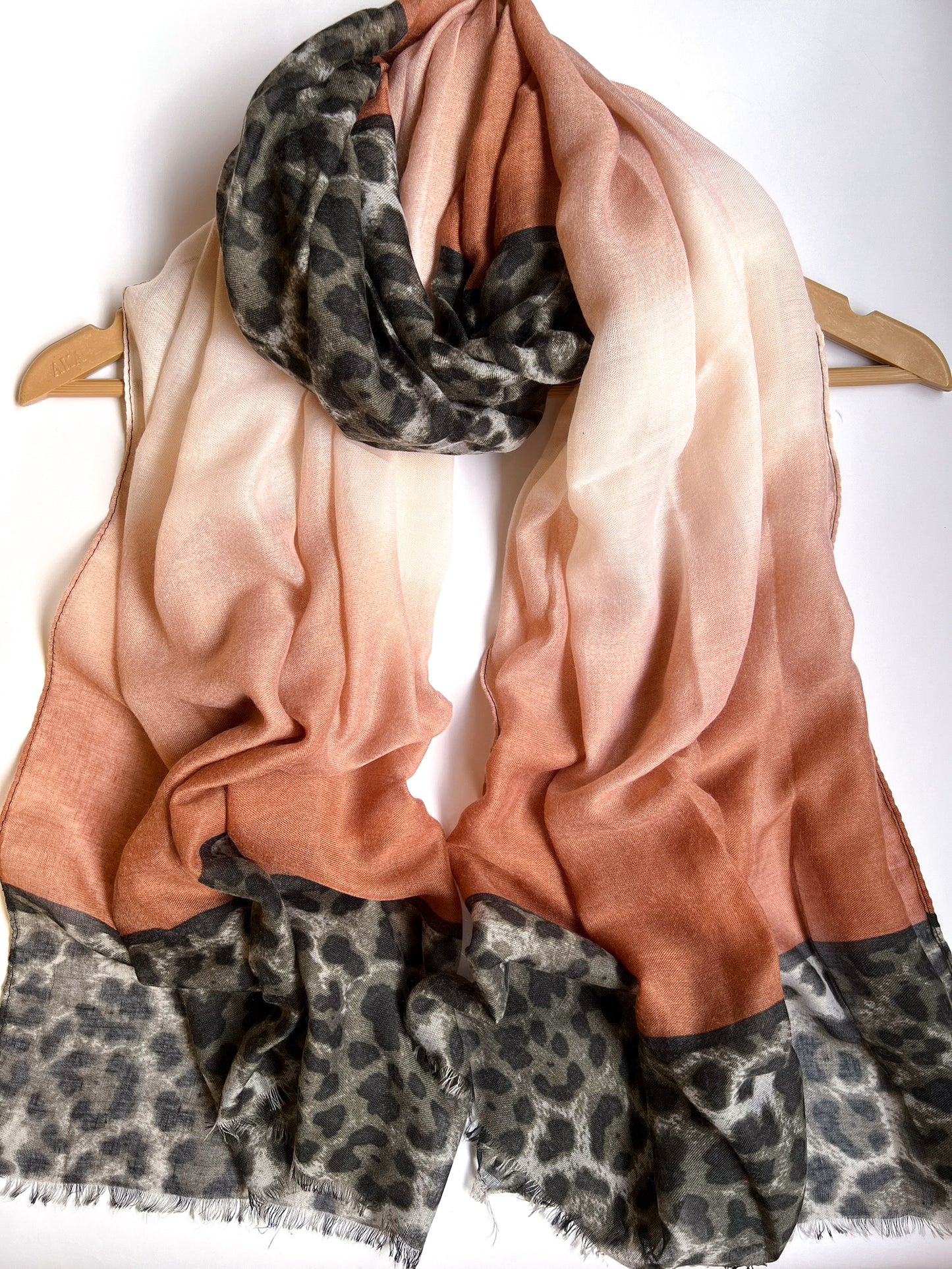 Leopard Printed Hijab - Roasted