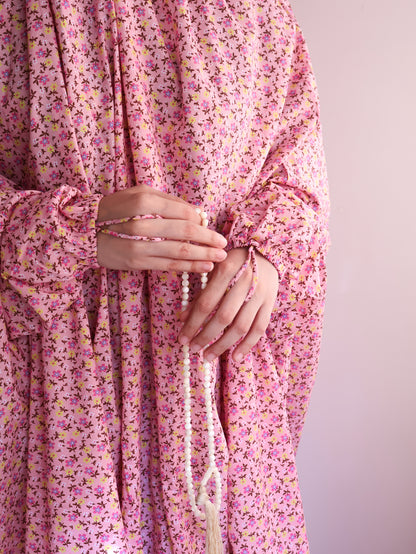 Namaz Chadar With Sleeves (Lawn) - Soha (Pink)