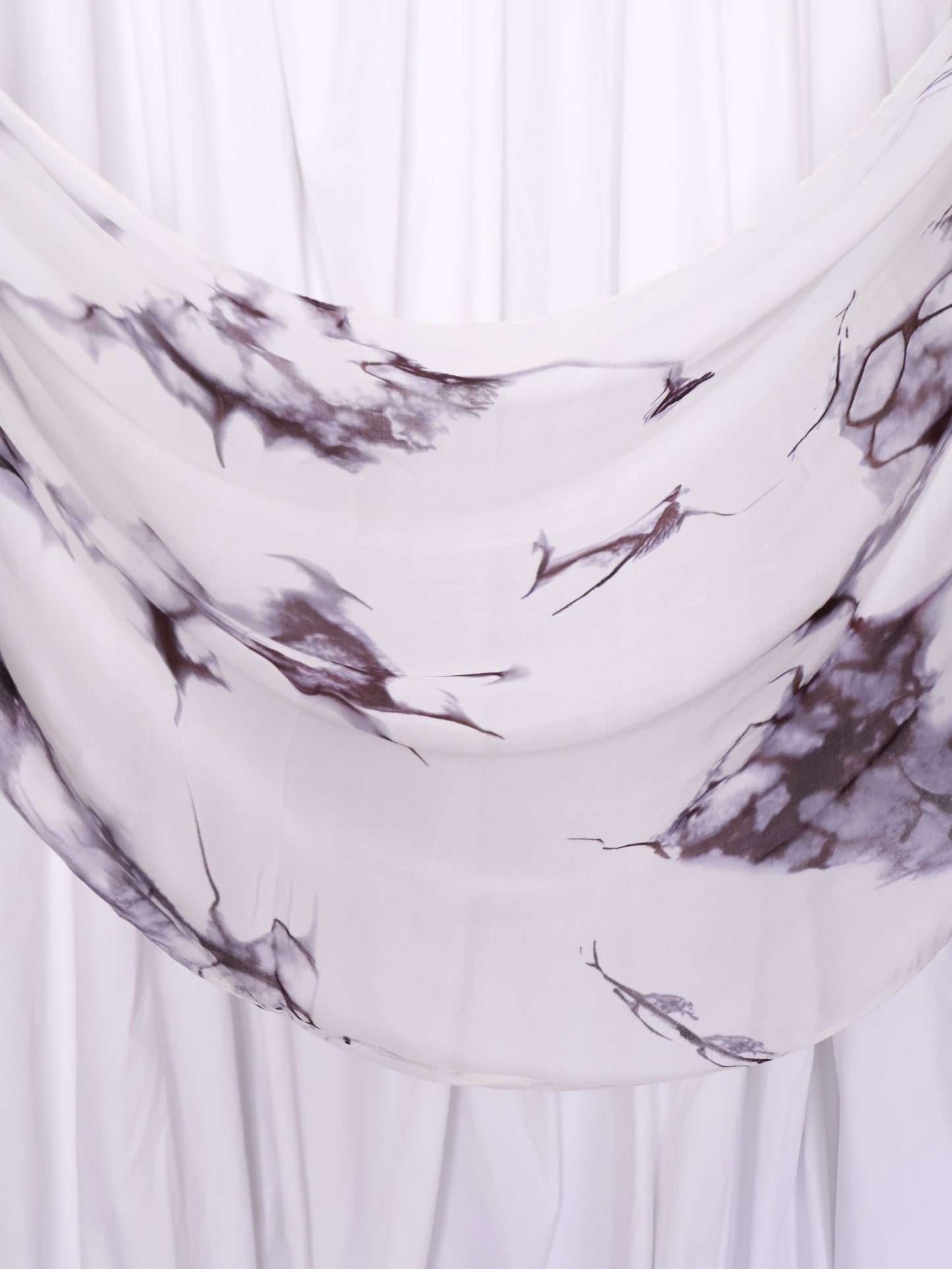 Real Modal Printed Hijab - Classic Marble