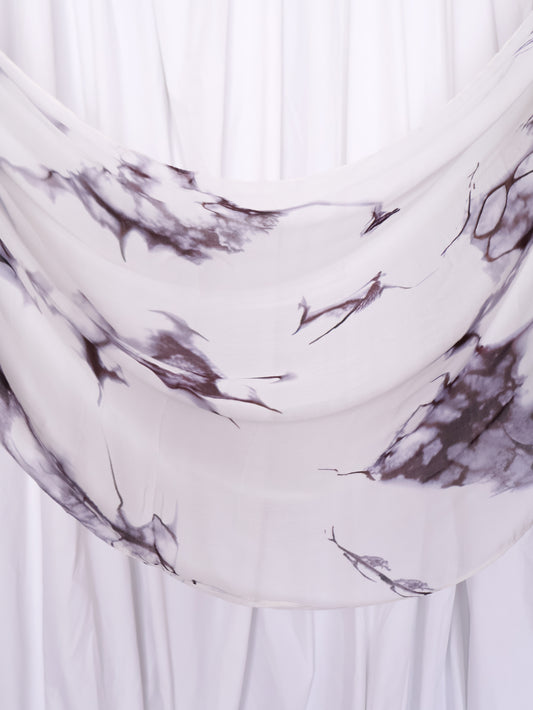 Real Modal Printed Hijab - Classic Marble