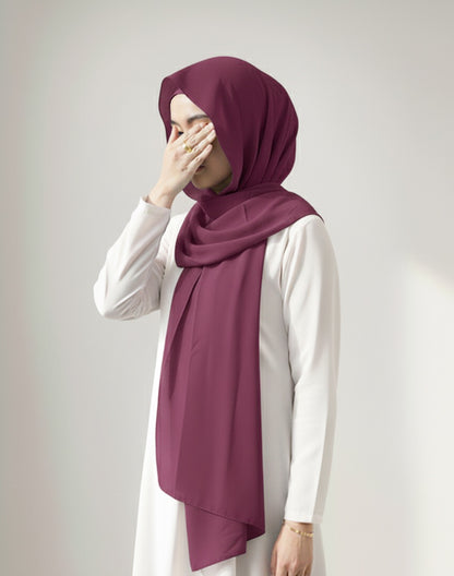 Instant Georgette Hijab with Built-in Magnets - Sorbet