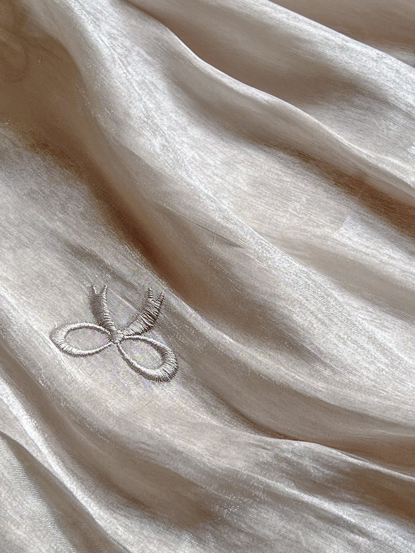 Moondust Embroidered Hijab - Bisque