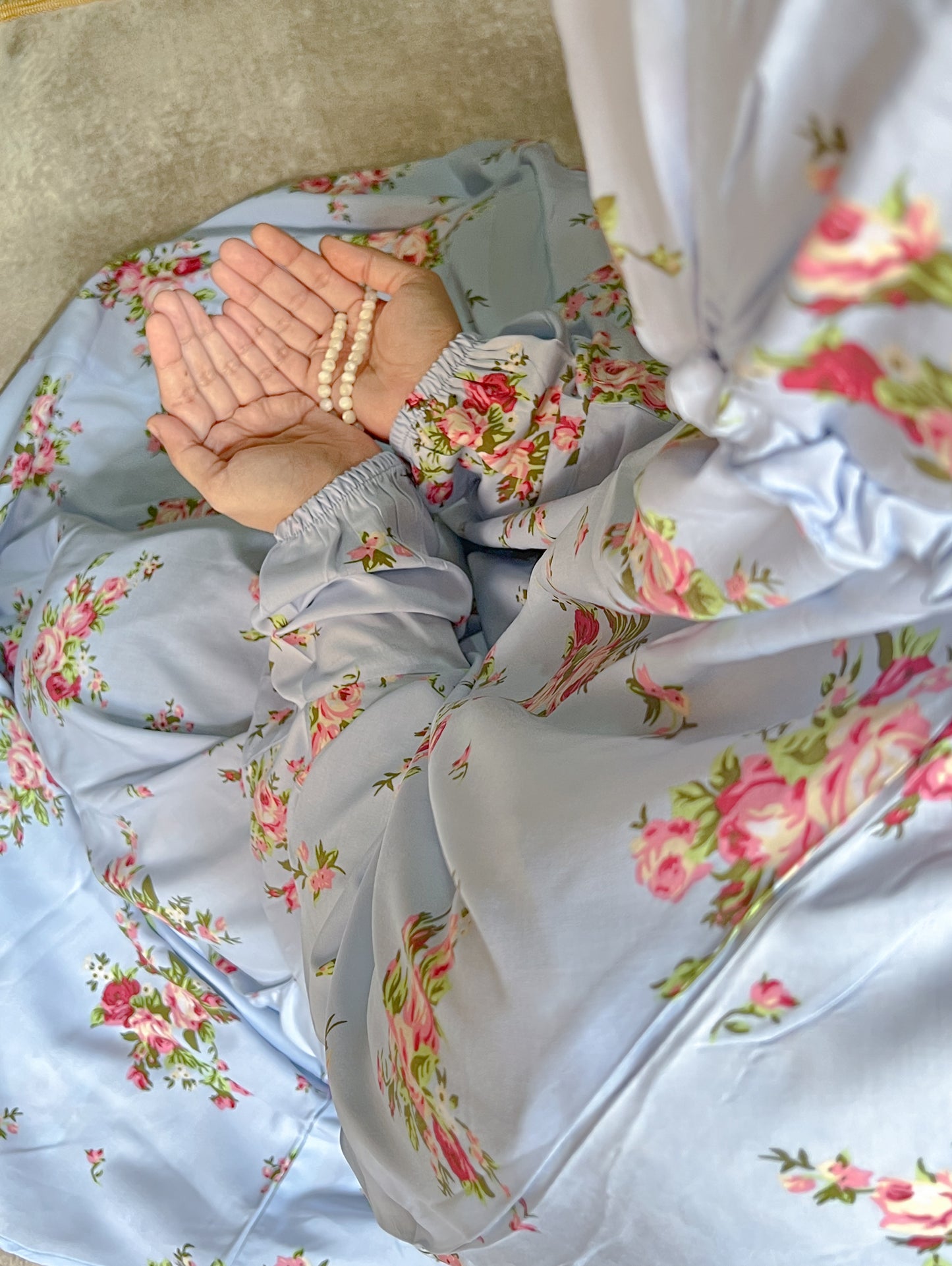 Namaz Chadar With Sleeves - Fareen (Blue)