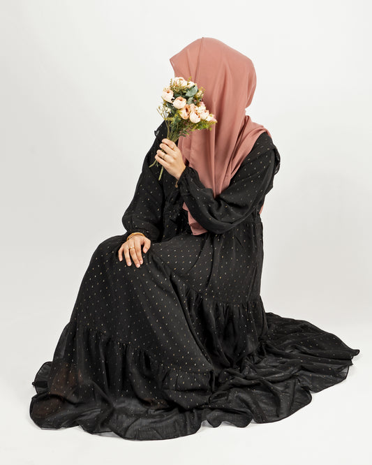 Charlene Modest Dress - Black