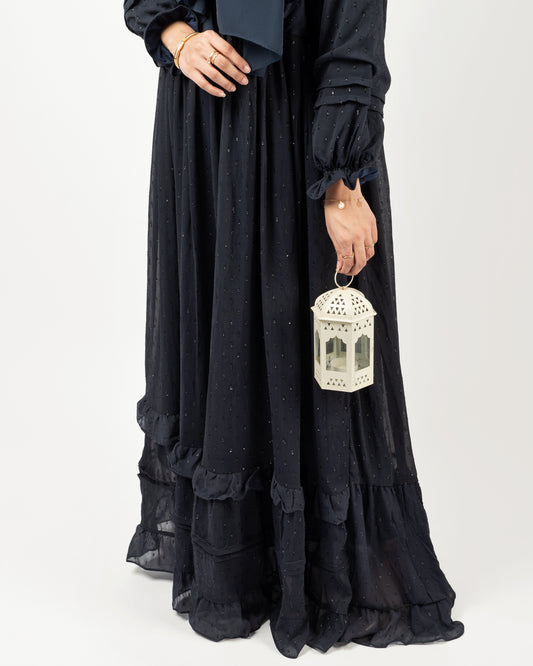 Elizabeth Modest Dress - Navy Blue