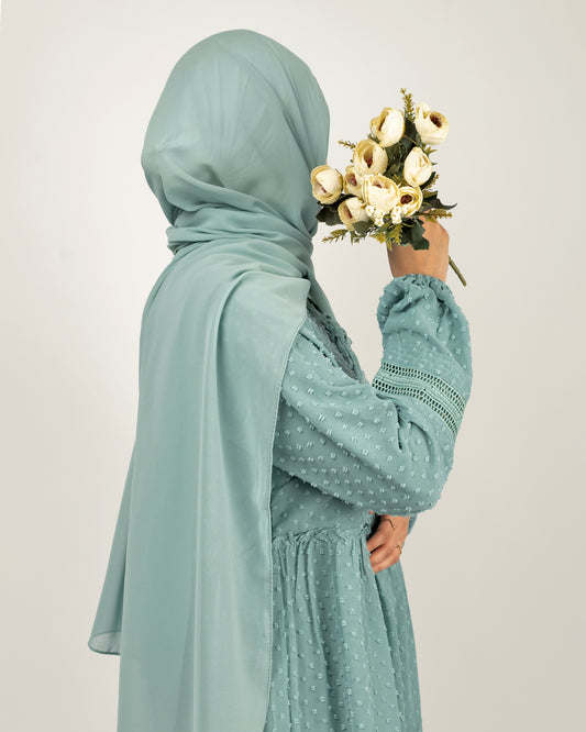 Imelda Modest Dress - Cool Mint