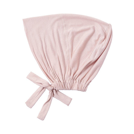 Malaysian Tie-Back Hijab Cap - Nude Pink