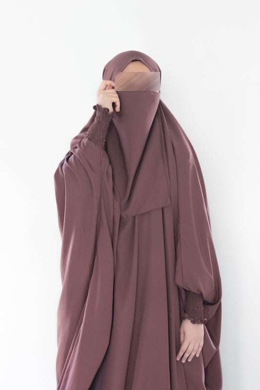 Jilbab + FREE Niqab - Rose Tan