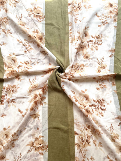 Rumana Printed Hijab - Light Olive