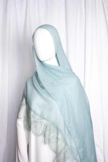 Chantilly Lace Hijab - Mint