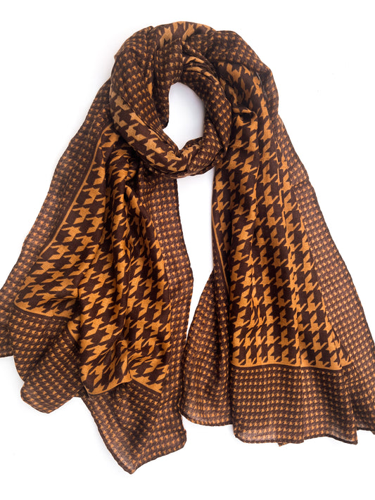 Houndstooth - Chocolate Brown