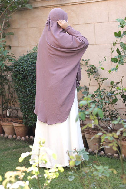 Namaz and Umrah Scarf (with sleeves) - Muted Lilac