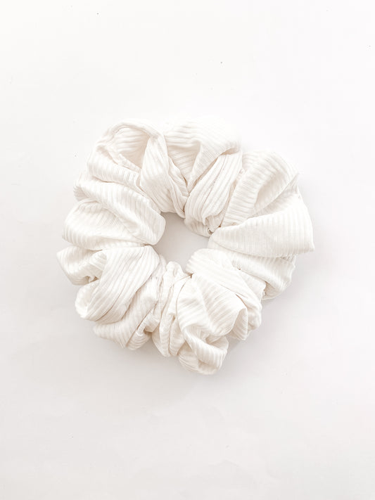 Jersey Volumizing Scrunchie - Milky White