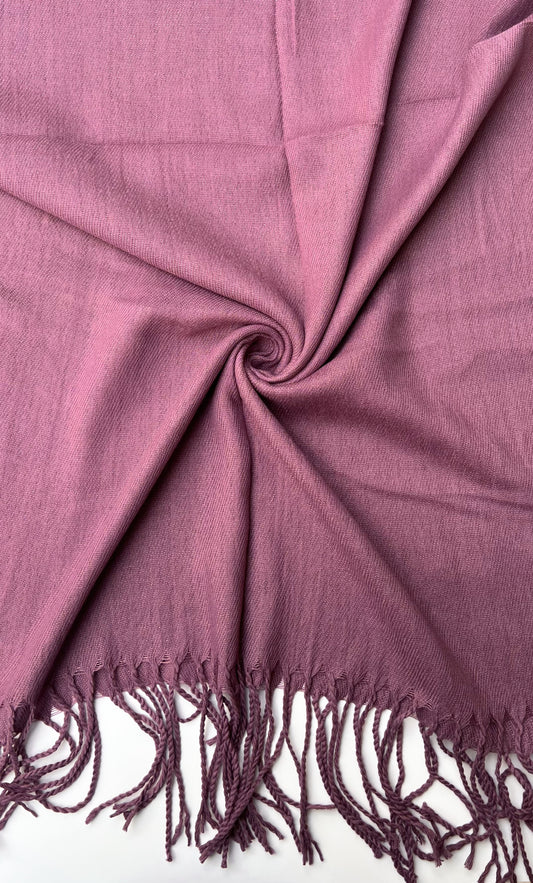 Plain Cashmere Hijab - Dark Mauve