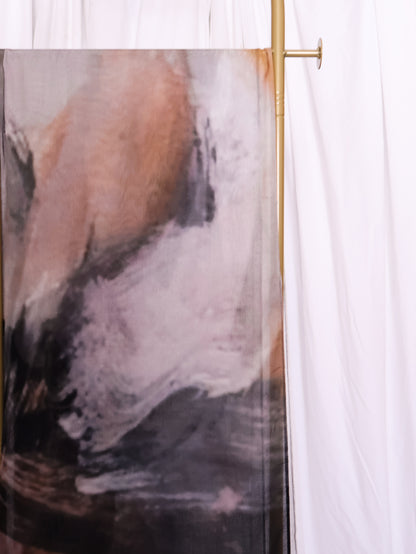 Real Modal Printed Hijab - Strokes of Dusk
