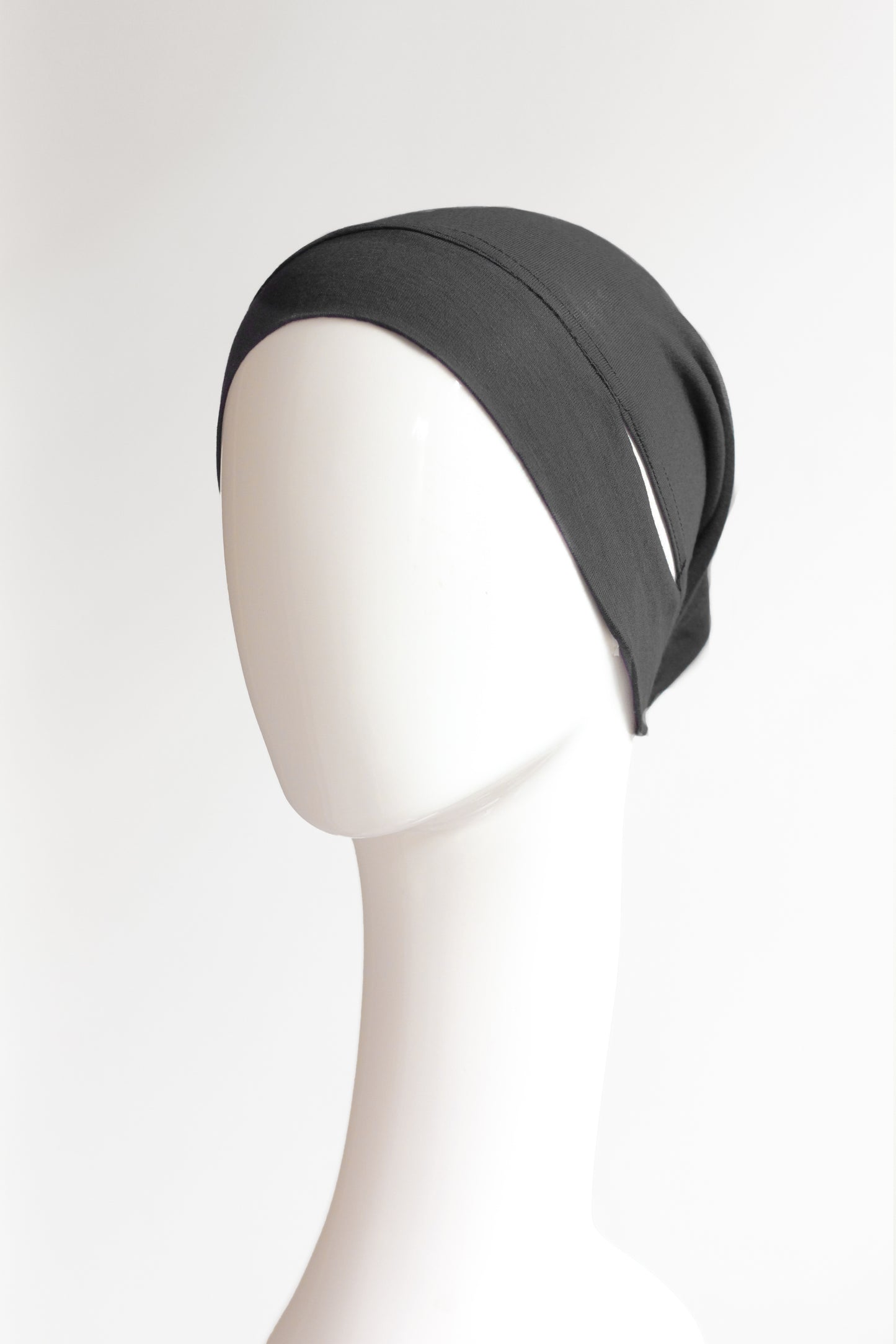 Malaysian Ear-hole Hijab Cap - Black