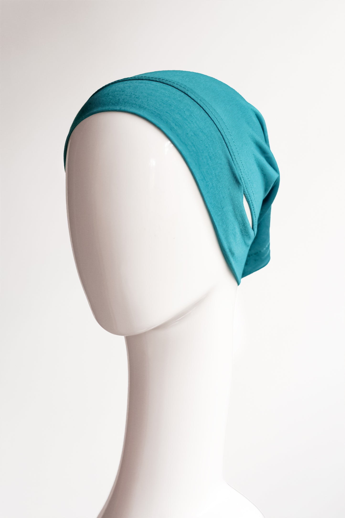 Malaysian Ear-hole Hijab Cap - Aqua