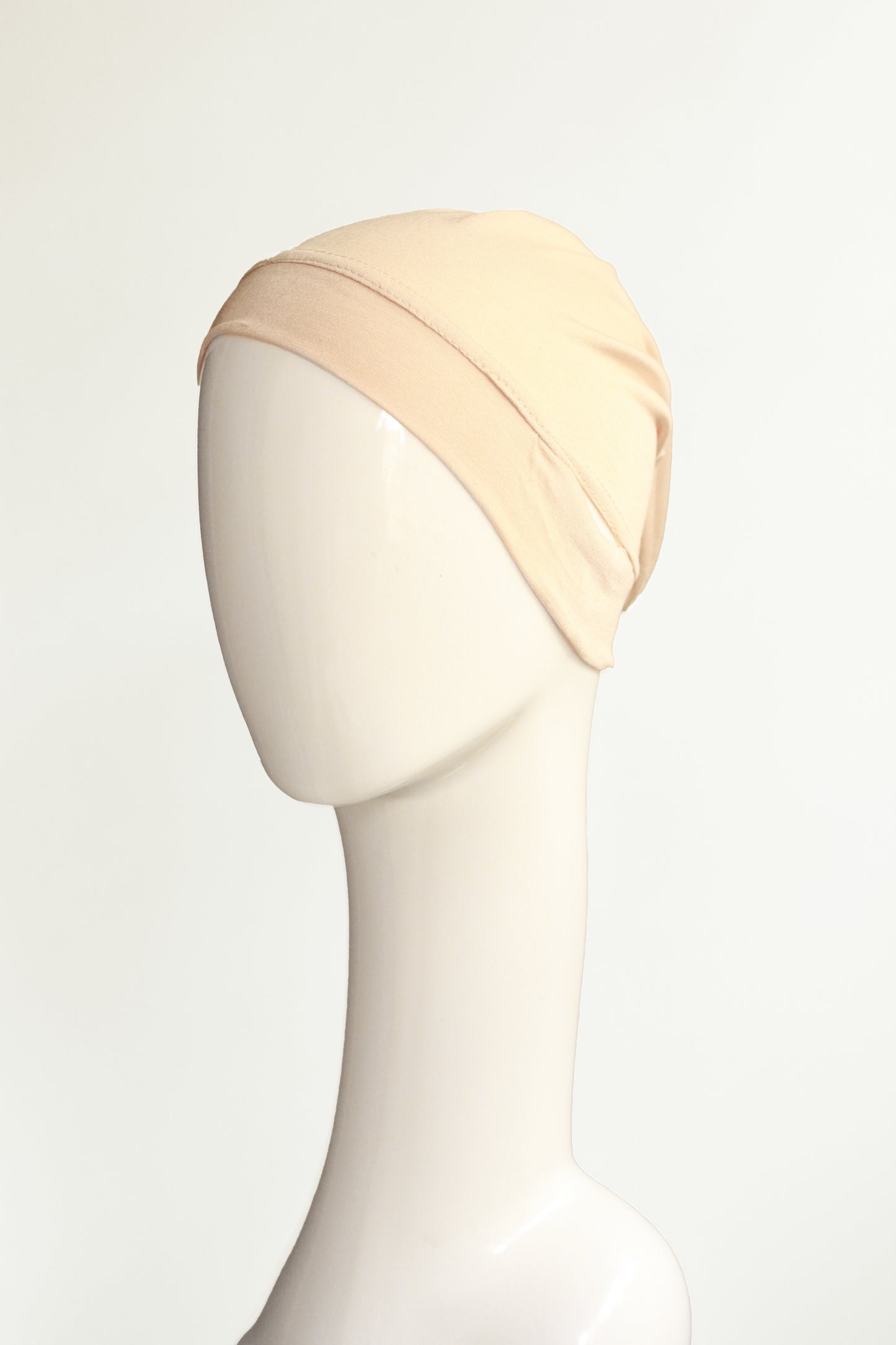 Malaysian Ear-hole Hijab Cap - Light Beige