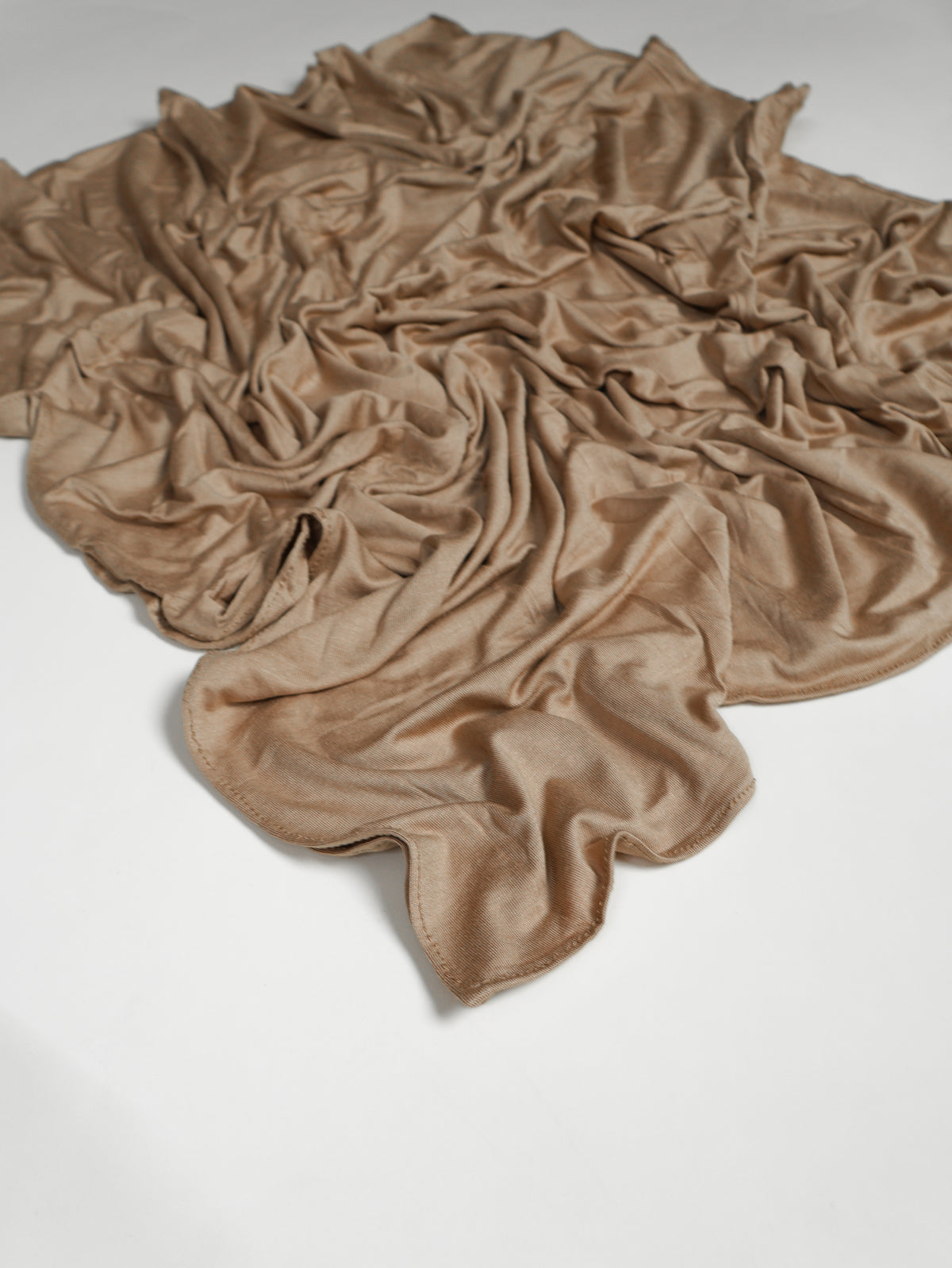 Plain Jersey Hijab - Khaki Beige