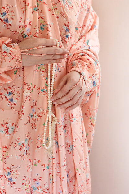 Namaz Chadar With Sleeves -  Daneen (Peach)