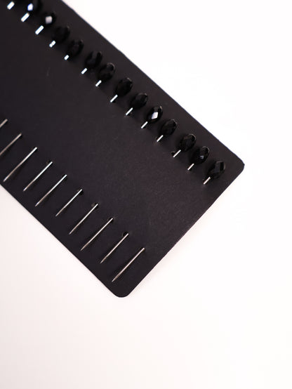 Beaded Hijab Pins - Black