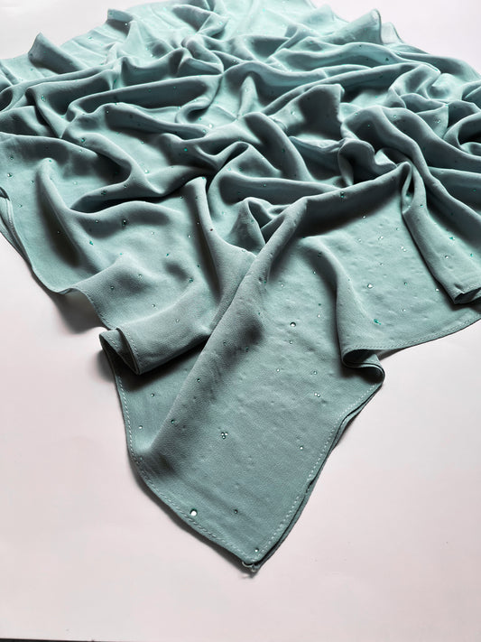 Chiffon Luxe Hijab - Turquoise