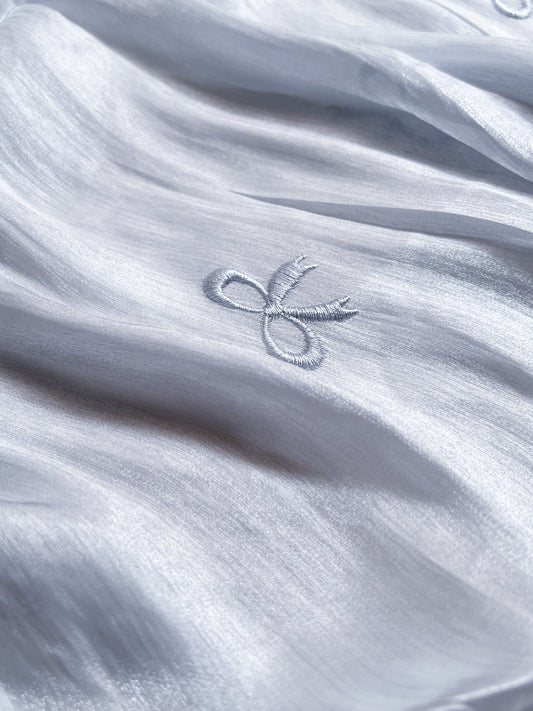 Moondust Embroidered Hijab - Silver