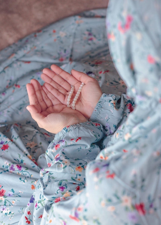 Namaz Chadar With Sleeves -  Daneen (Misty Mint)