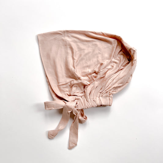 Malaysian Tie-Back Hijab Cap - French Beige