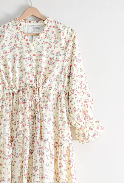 Flora Modest Dress - Cream