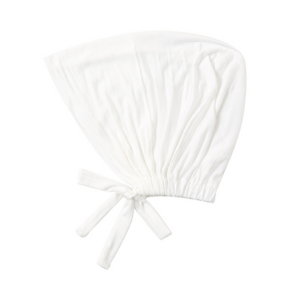 Malaysian Tie-Back Hijab Cap - White