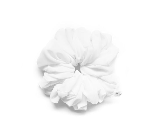 Georgette Volumizing Scrunchie - White