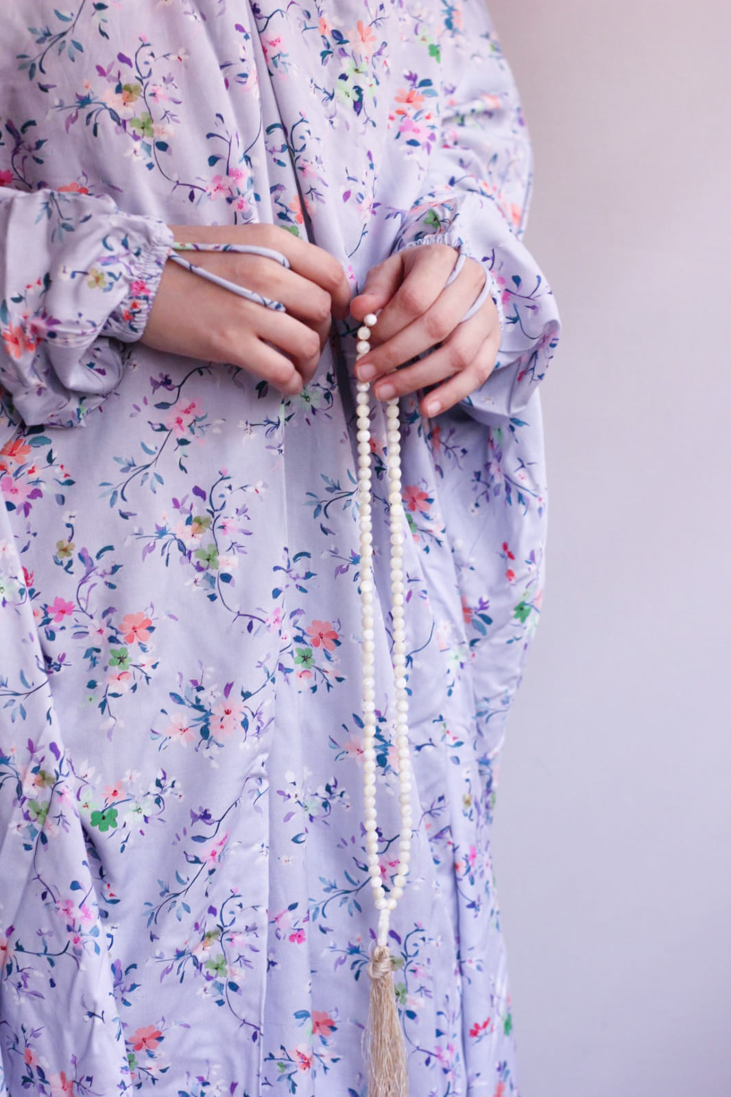 Namaz Chadar With Sleeves -  Daneen (Light Lavendar)
