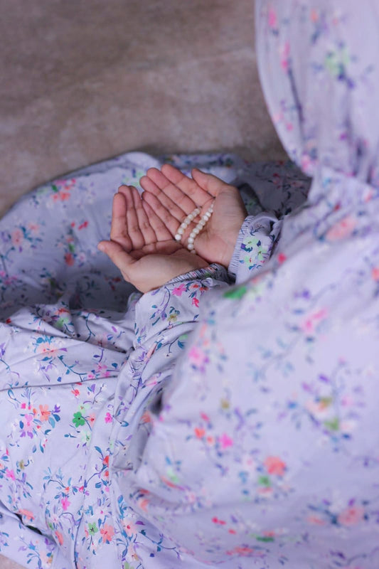 Namaz Chadar With Sleeves -  Daneen (Light Lavendar)