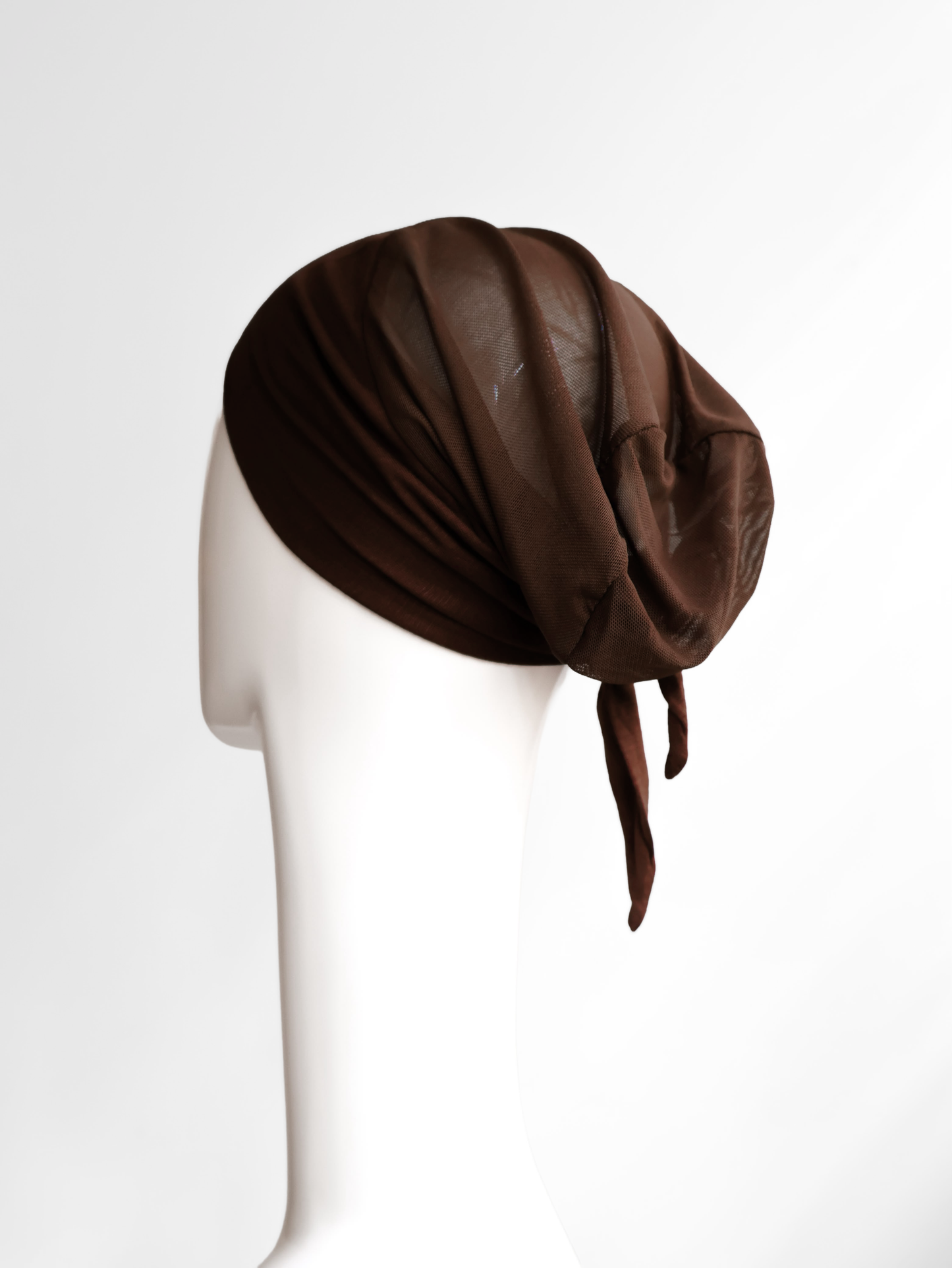 Mesh-Back Underscarf - Chocolate Brown