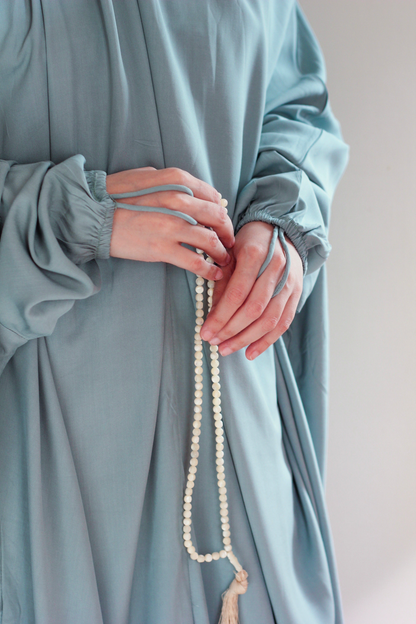 Namaz Chadar With Sleeves - Tiffany Blue