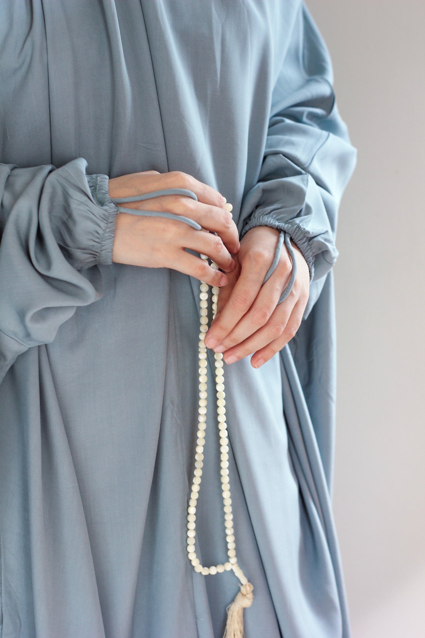 Namaz Chadar With Sleeves - Tiffany Blue
