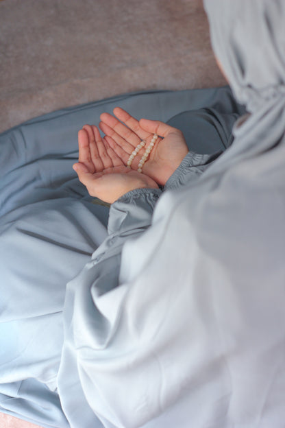 Namaz Chadar With Sleeves - Tiffany Blue