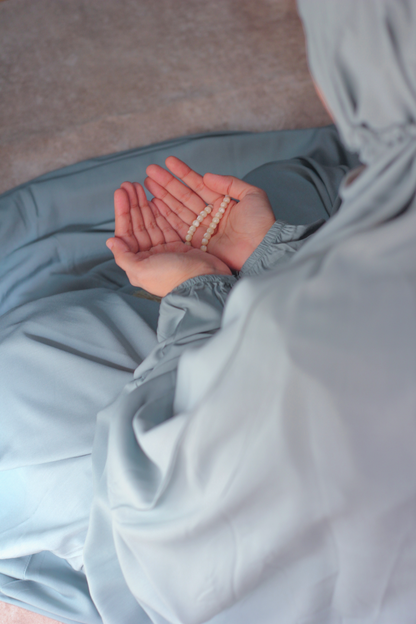 Namaz Chadar With Sleeves - Tiffany Blue