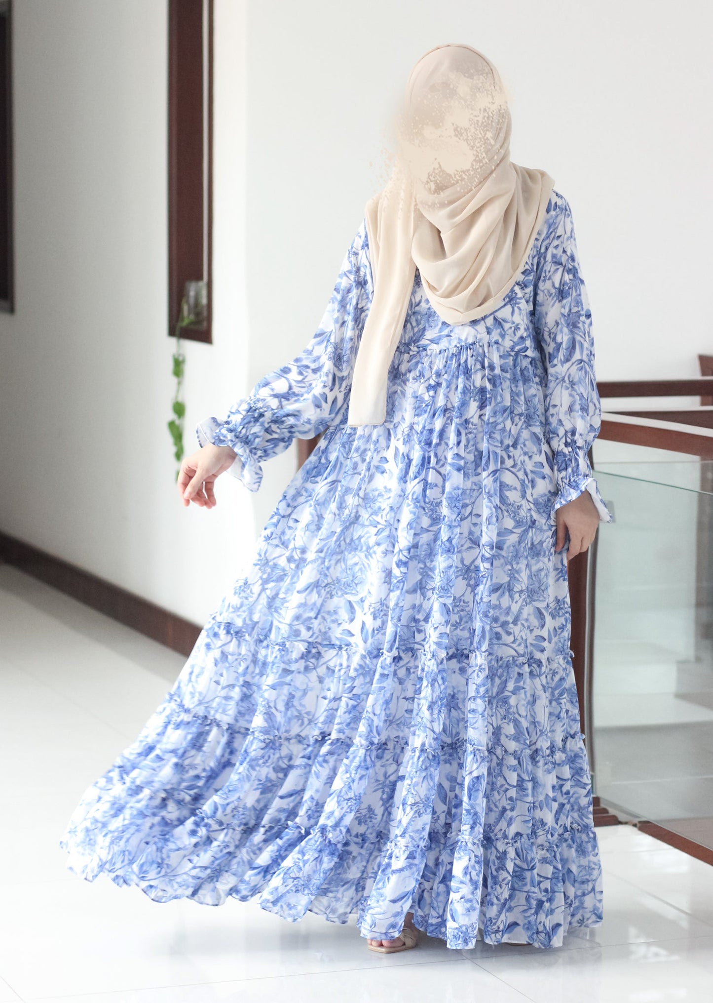 Stephanie Modest Dress - Blue