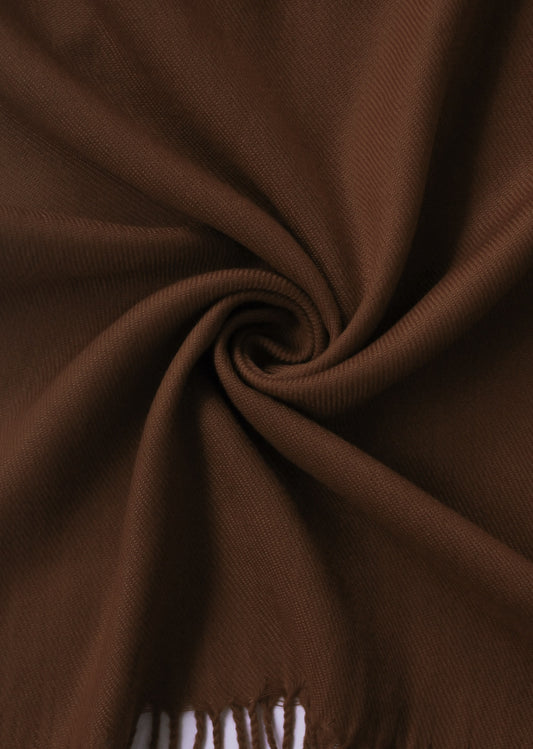 Plain Cashmere Hijab - Caramel Brown