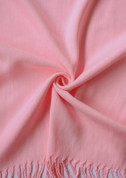 Plain Cashmere Hijab - Pink