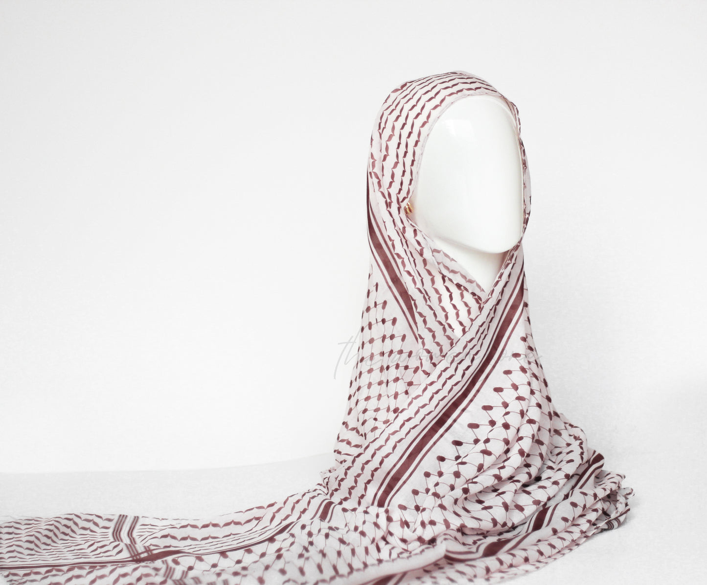 Keffiyeh Modal Hijab - Brown