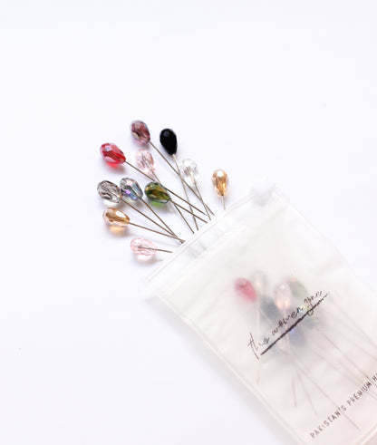 Big Beaded Hijab Pins - Multicolored