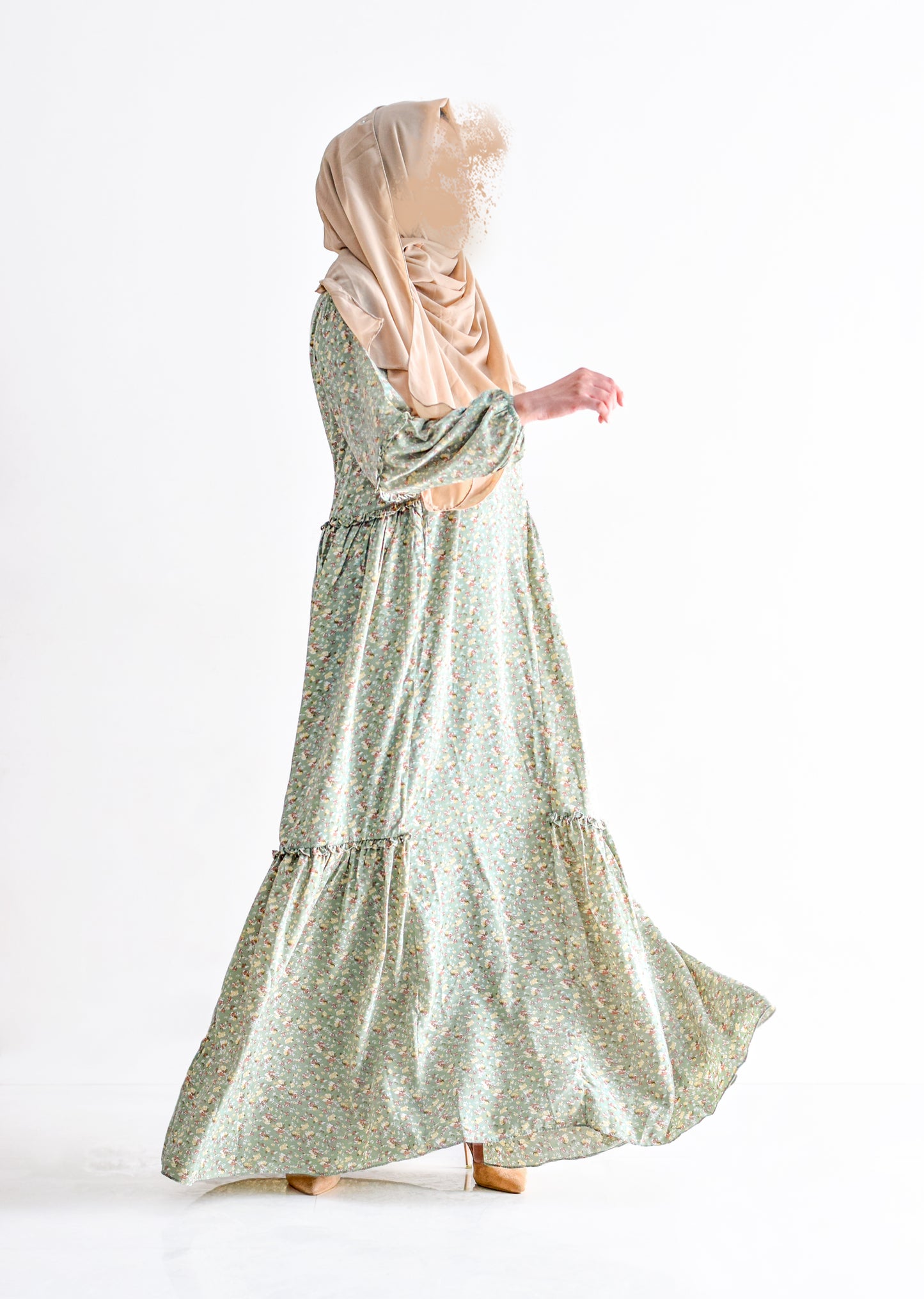 Stella Modest Dress - Sage