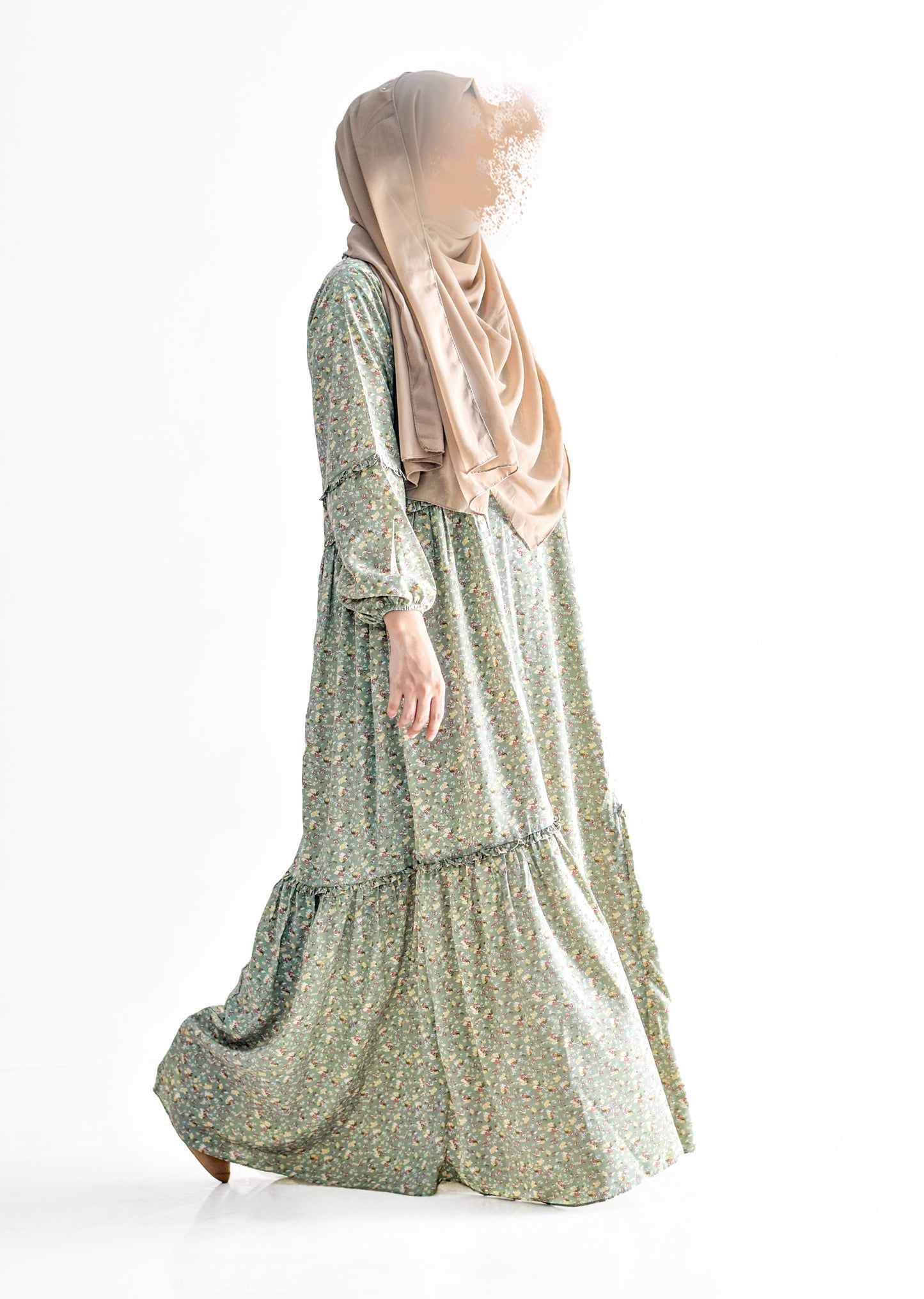 Stella Modest Dress - Sage