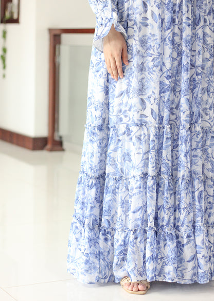 Stephanie Modest Dress - Blue