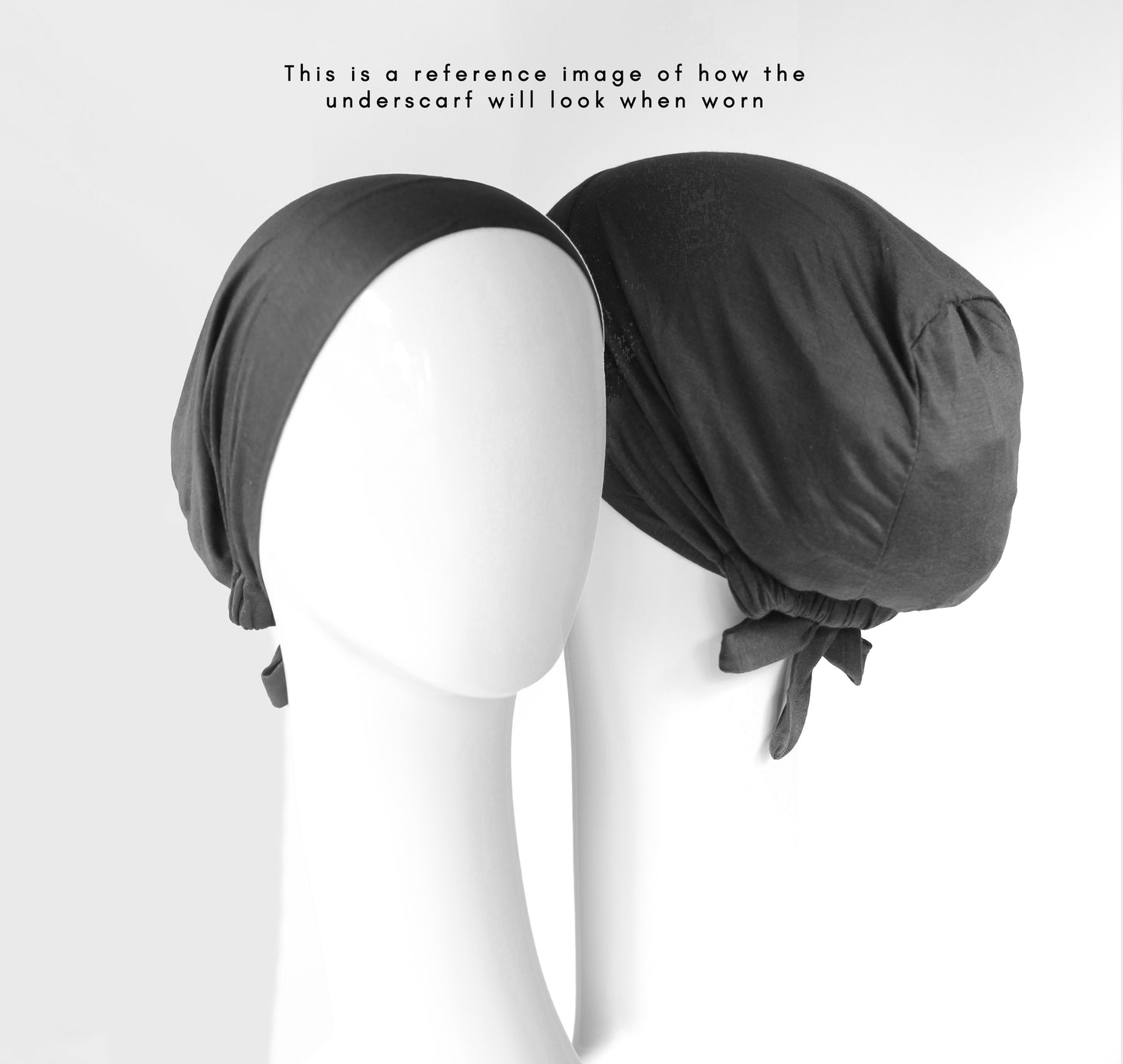 Malaysian Tie-Back Hijab Cap - Black